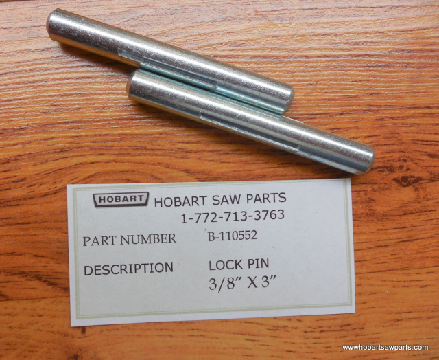 2 Shaft Lock Pins 3" X 3/8" for Hobart 5212 Saws Replaces #122922